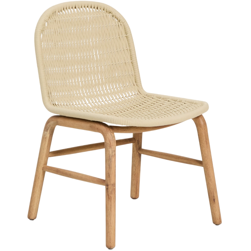 Kave Home Dřevěná vyplétaná zahradní židle Alipa