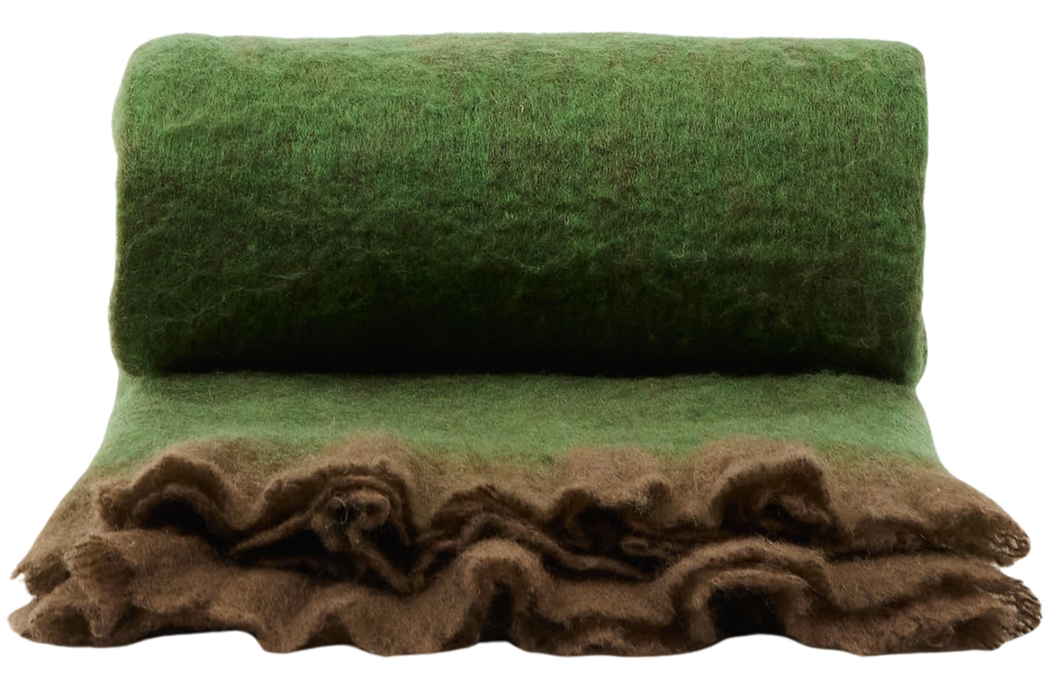 Kave Home Zelený pléd Odelna 170 x 130 cm