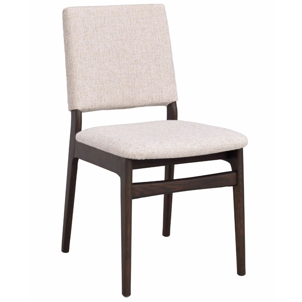 Rowico Světle béžová čalouněná jídelní židle MEDFORD s hnědou podnoží