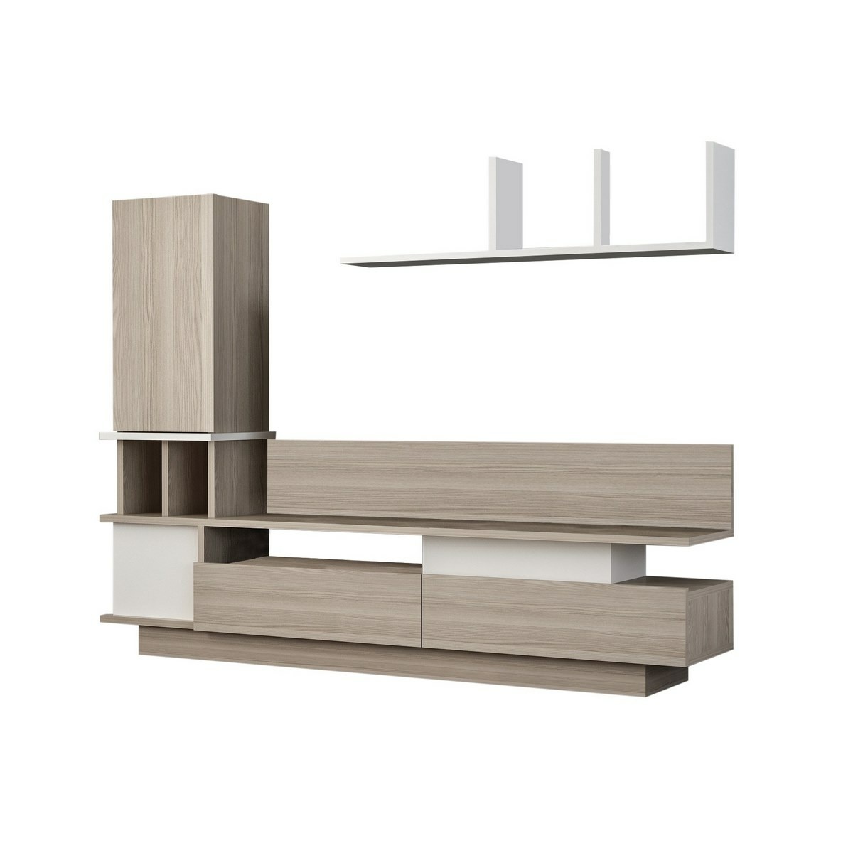 Televizní stěna Como White and Cordoba Hanah Home