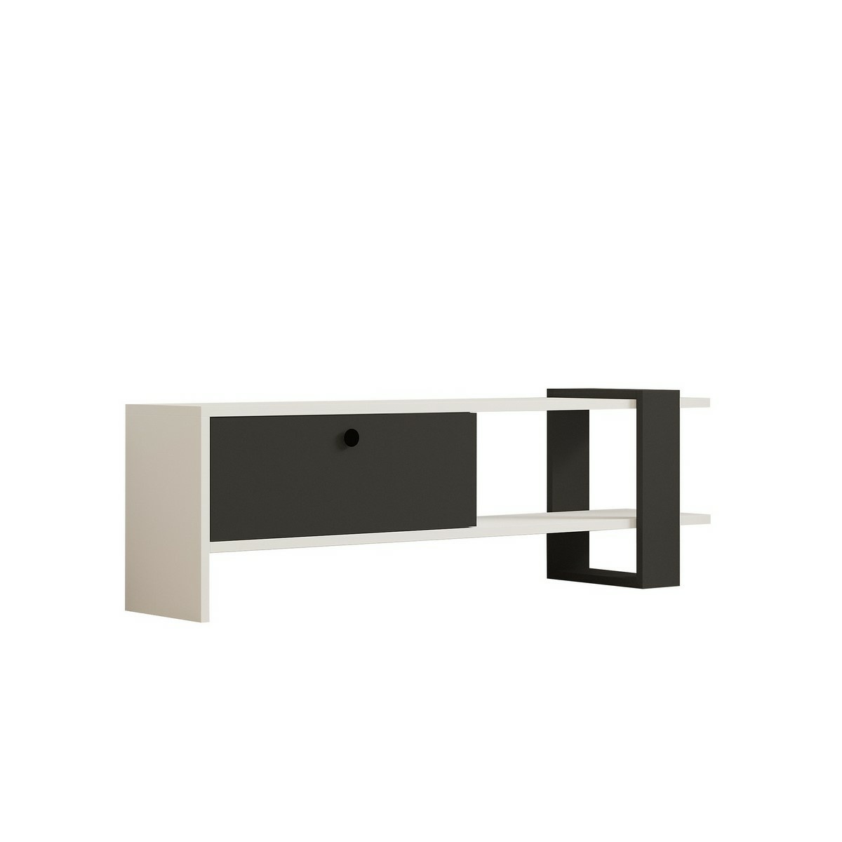 Televizní stolek Funda Anthracite and White Hanah Home