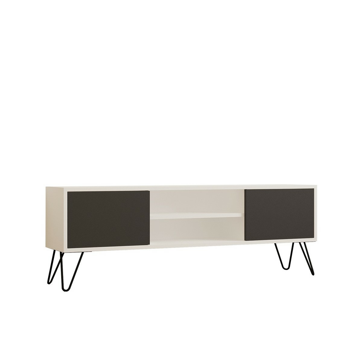 Televizní stolek Hare White and Anthracite Hanah Home