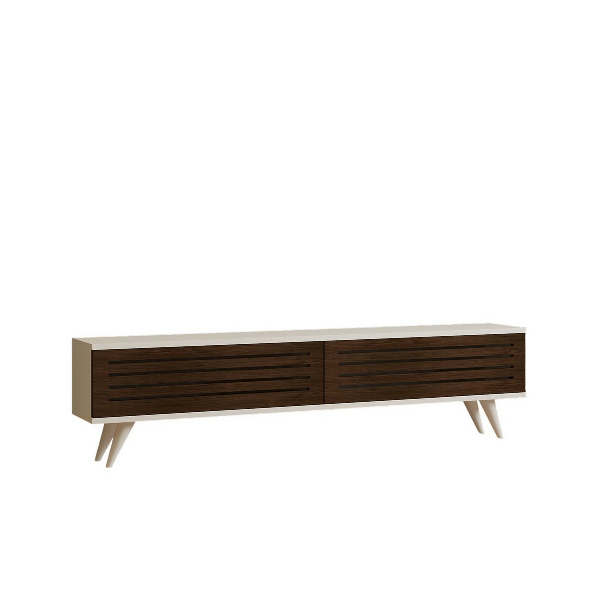 Televizní stolek Hill Walnut and White Hanah Home