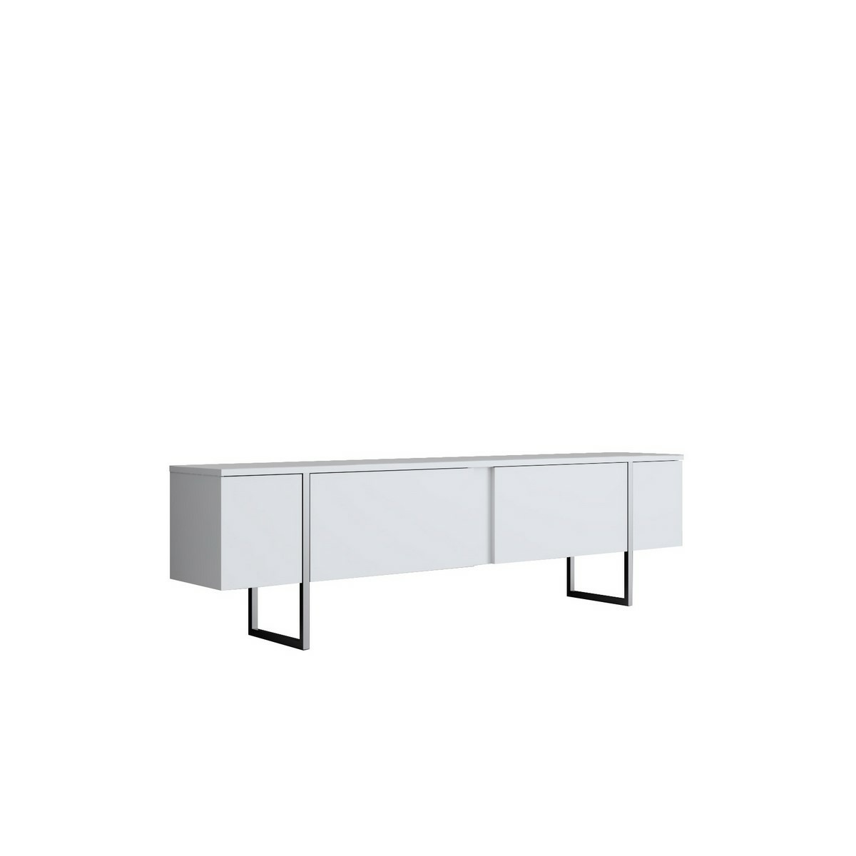 Televizní stolek Luxe White and Silver Hanah Home