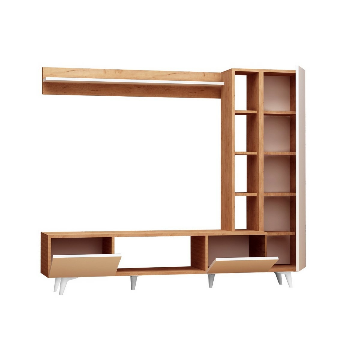 Televizní stolek Rambuty Oak and White Hanah Home