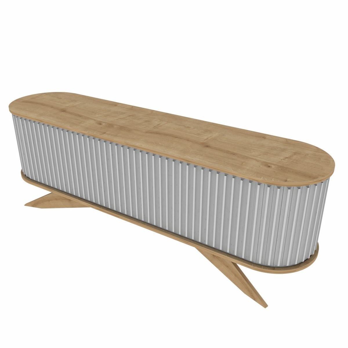 Televizní stolek Stor Sapphire Oak and White Hanah Home