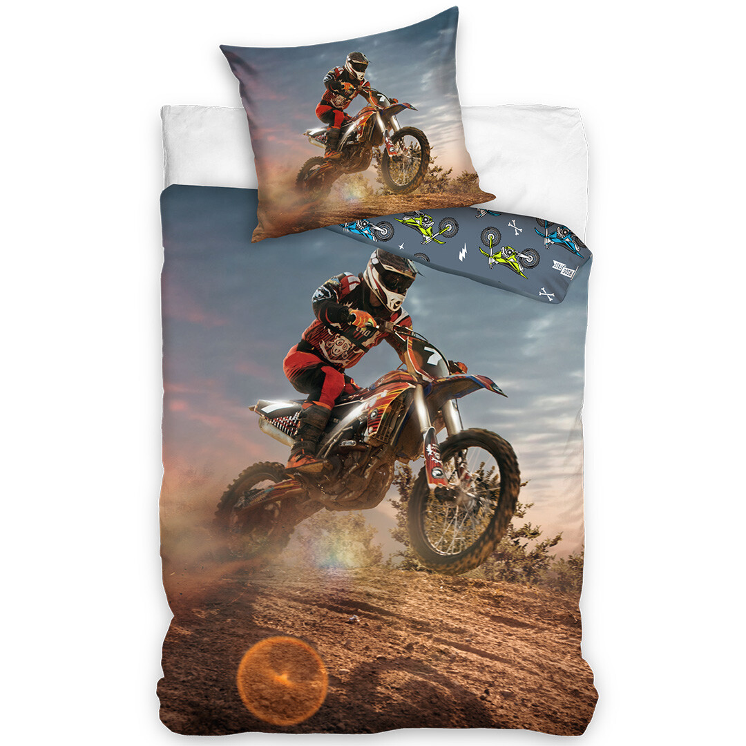 Tiptrade Bavlněné povlečení Motocros Závod v Poušti