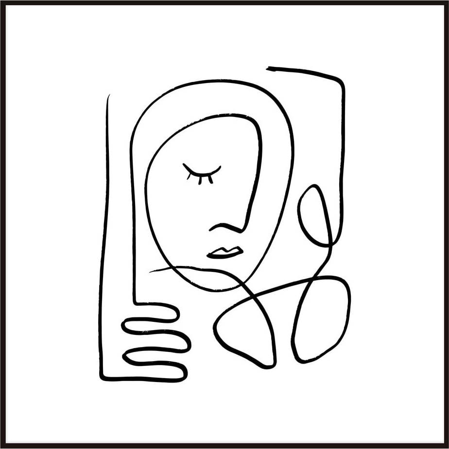 Obraz 50x50 cm Linear Face – Styler