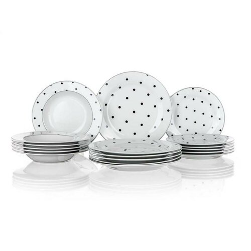 Banquet 18dílná jídelní sada Black Dots Banquet
