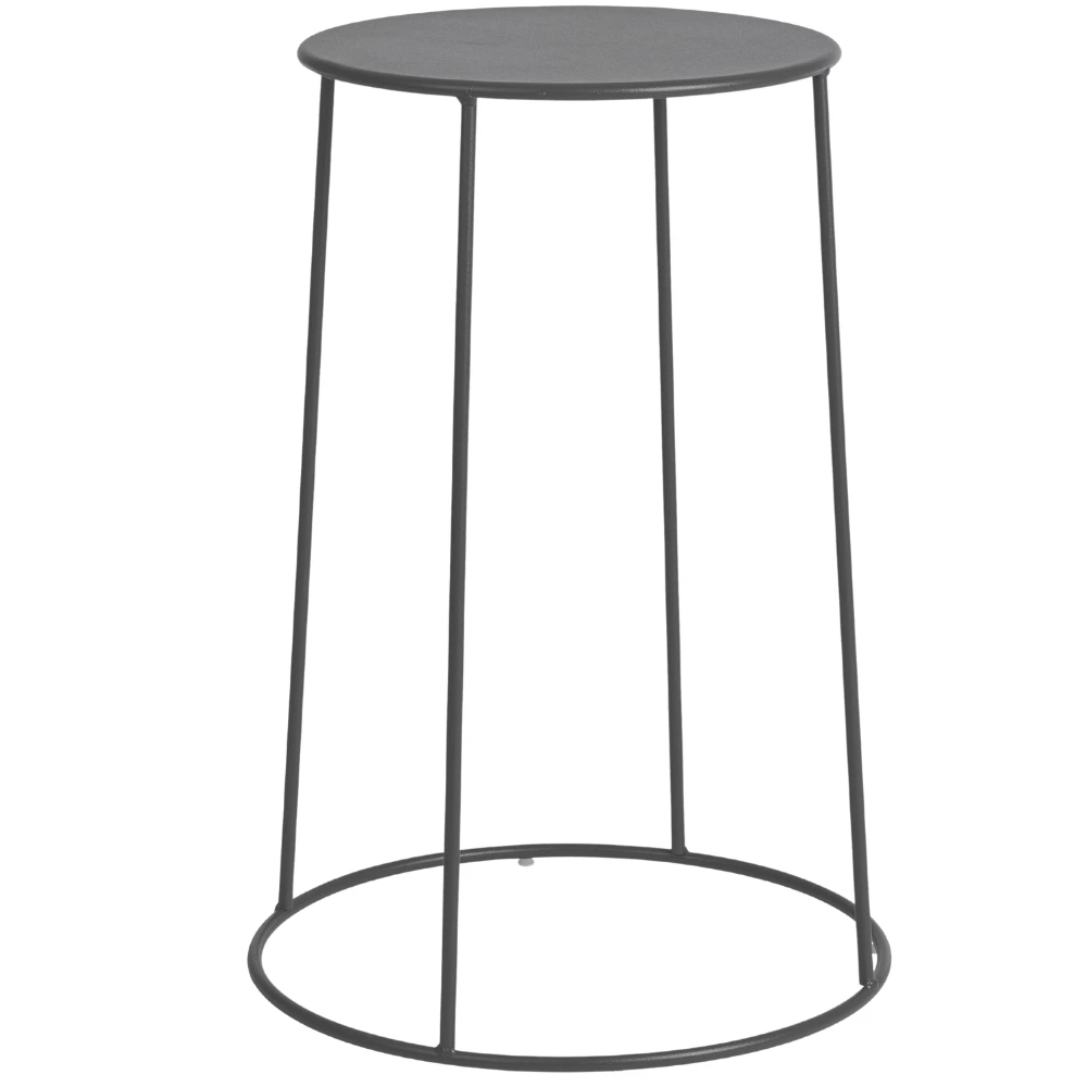 Bizzotto Antracitový kovový zahradní stolek Austin ø 35 cm