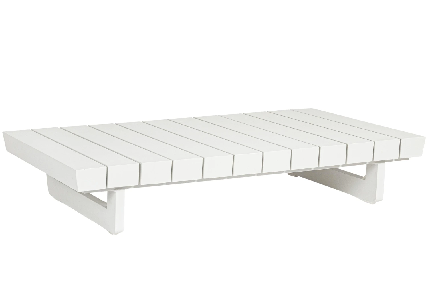 Bizzotto Bílý hliníkový zahradní stolek Infinity 126 x 74 cm