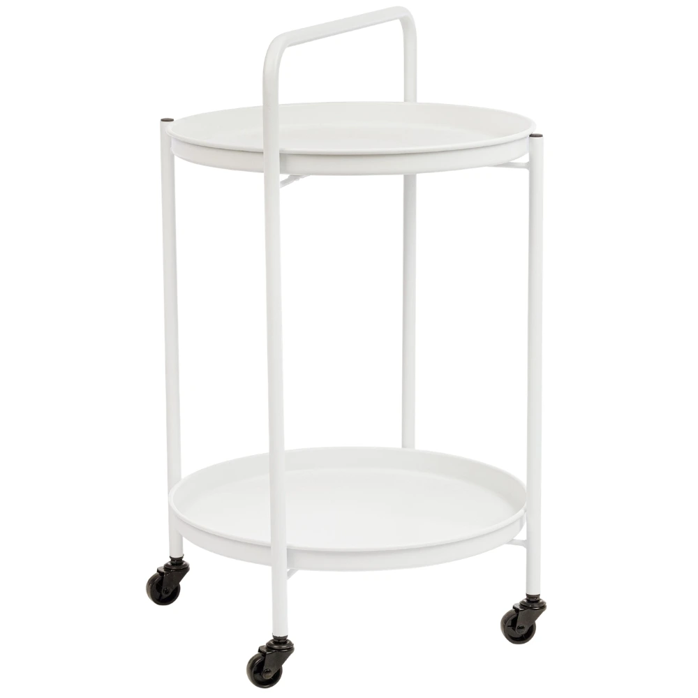 Bizzotto Bílý zahradní servírovací stolek Austin 45 cm