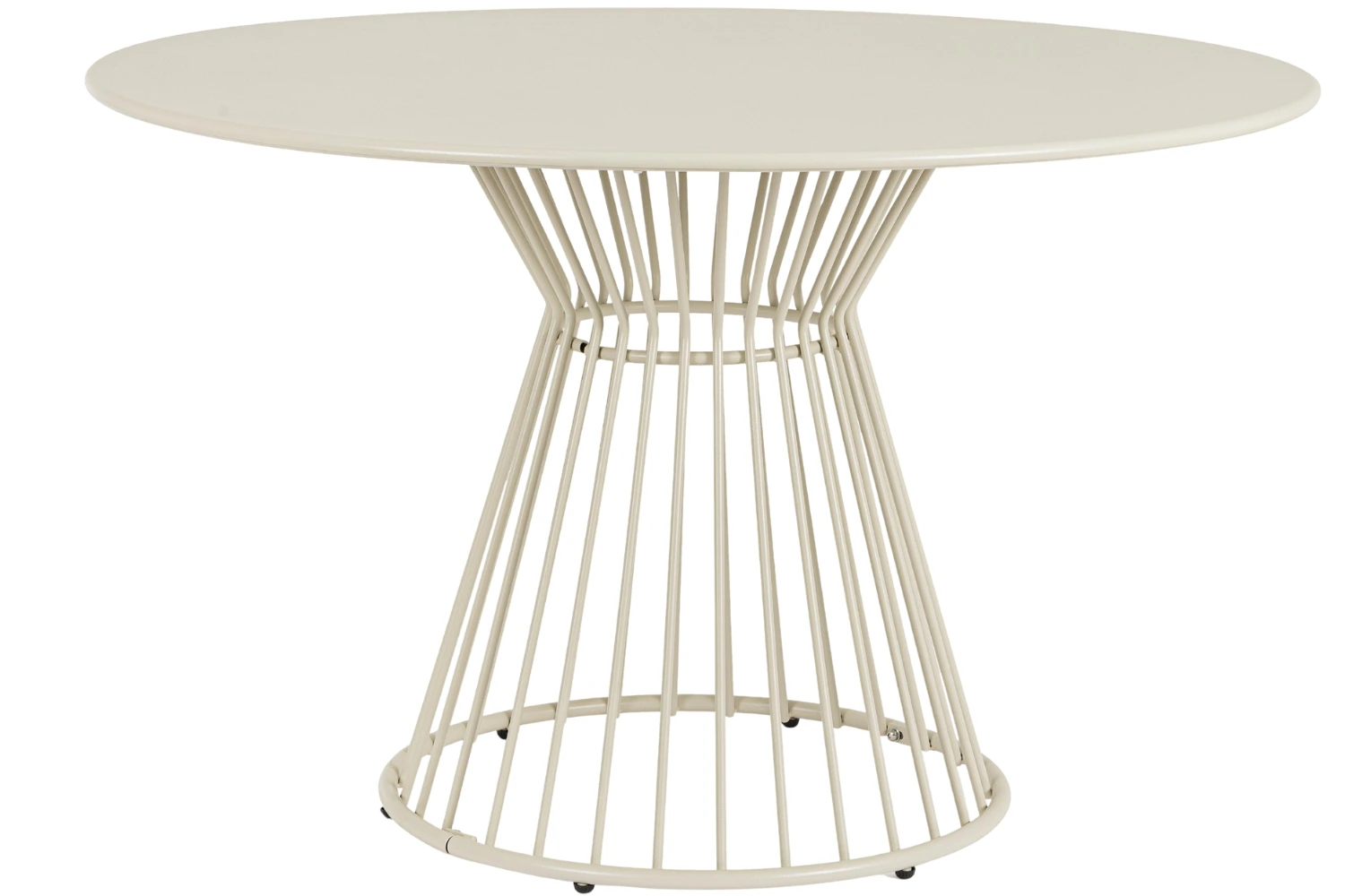 Bizzotto Krémový kovový zahradní stůl Austin ø 120 cm