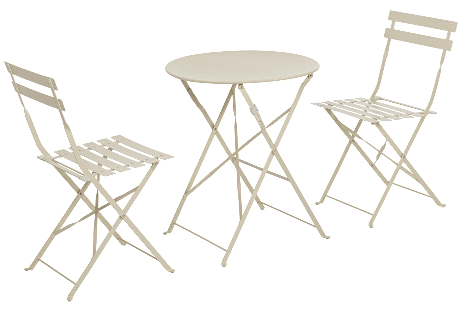 Bizzotto Krémový skládací zahradní set stolu a dvou židlí Austin