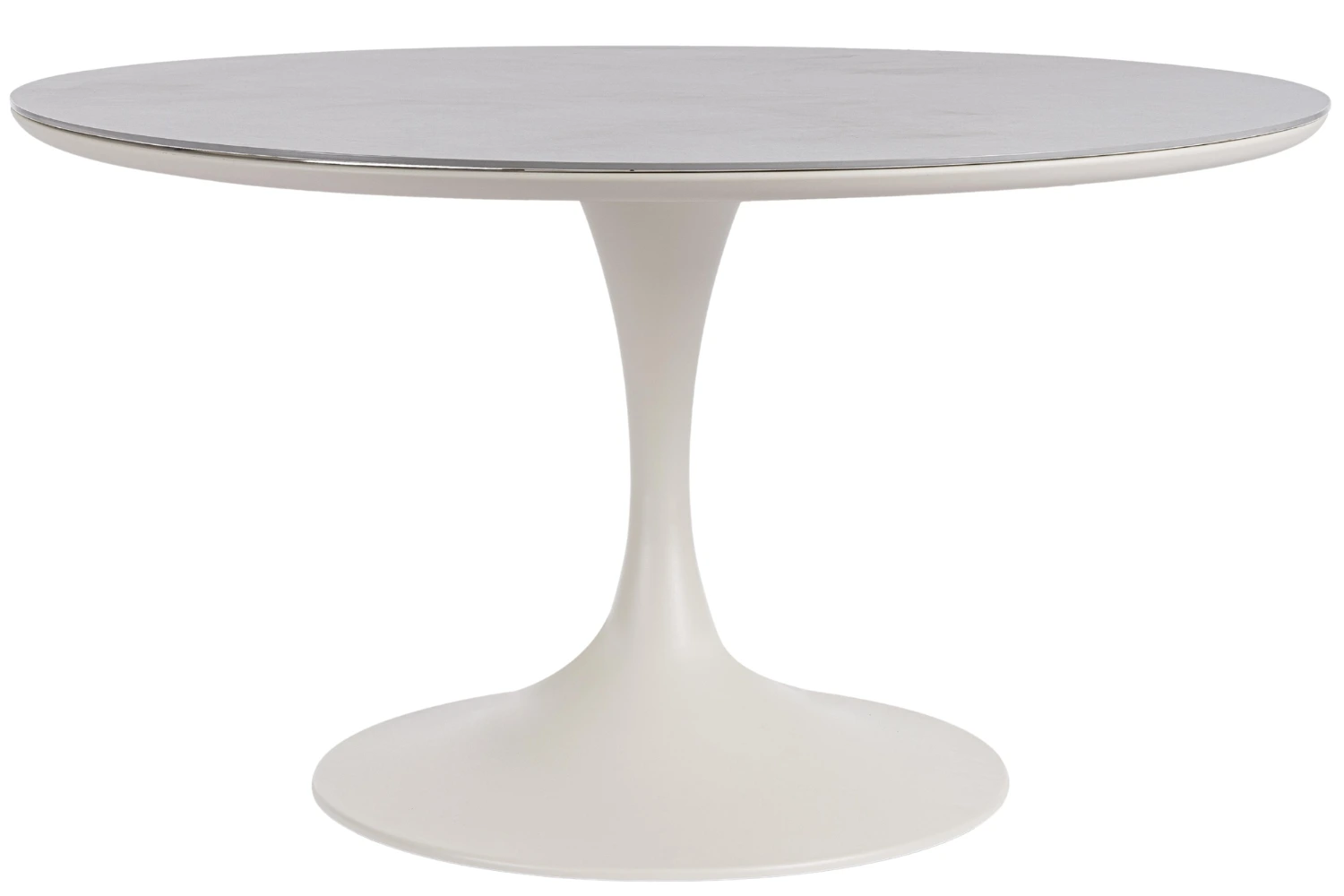 Bizzotto Krémový zahradní stůl Arnold Ø 120 cm s keramickou deskou