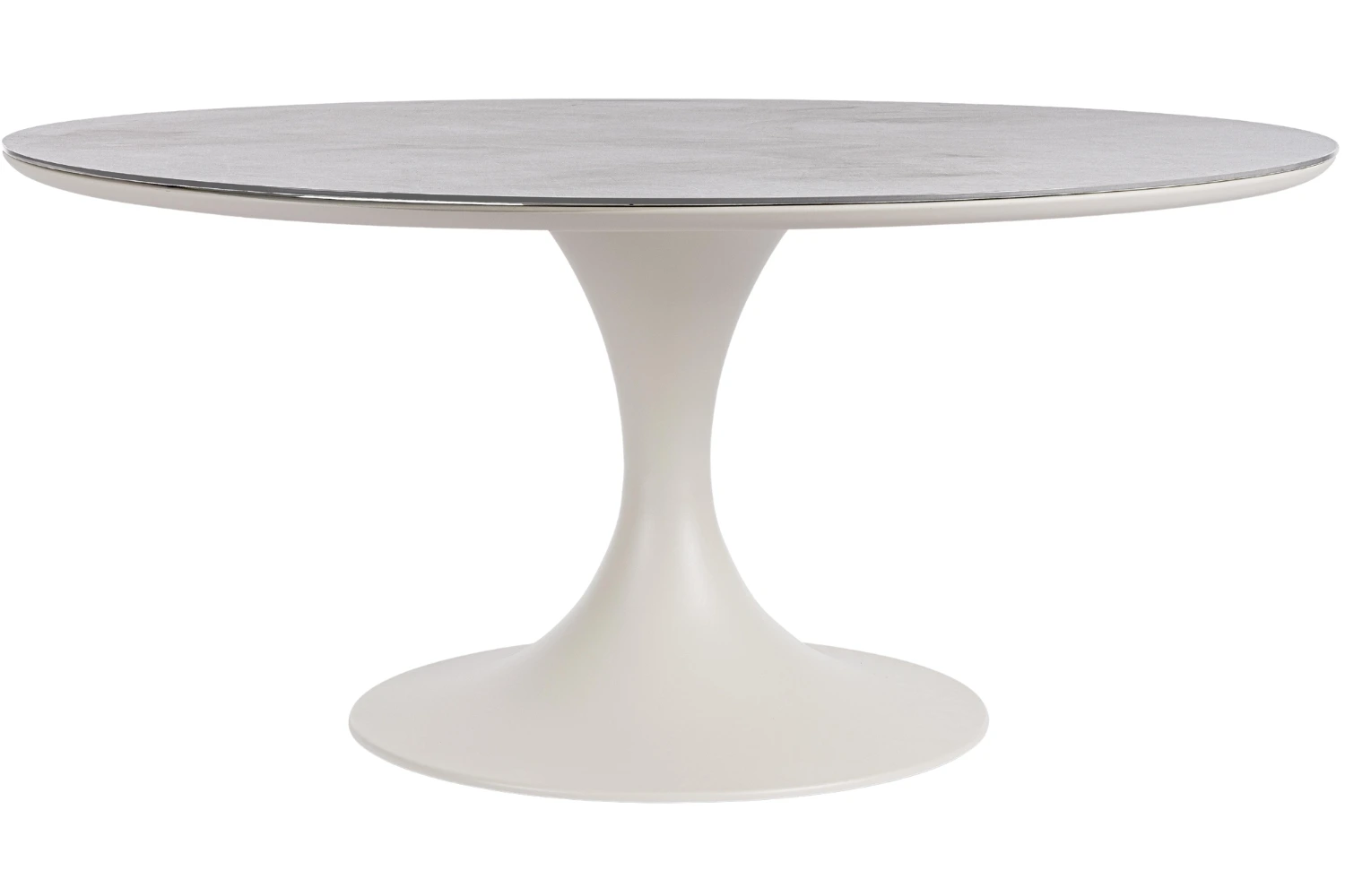 Bizzotto Krémový zahradní stůl Arnold Ø 158 cm s keramickou deskou