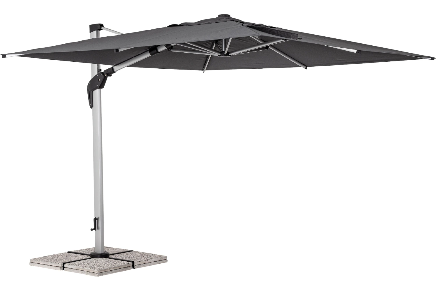 Bizzotto Šedý slunečník Aries 300 x 300 cm