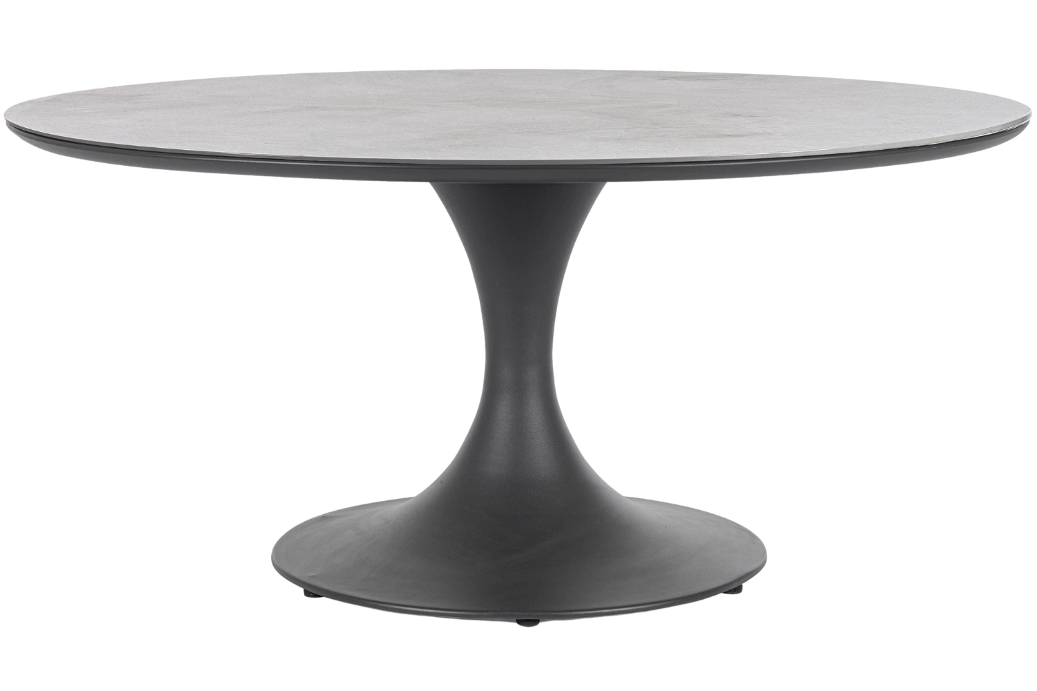 Bizzotto Šedý zahradní stůl Arnold Ø 158 cm s keramickou deskou