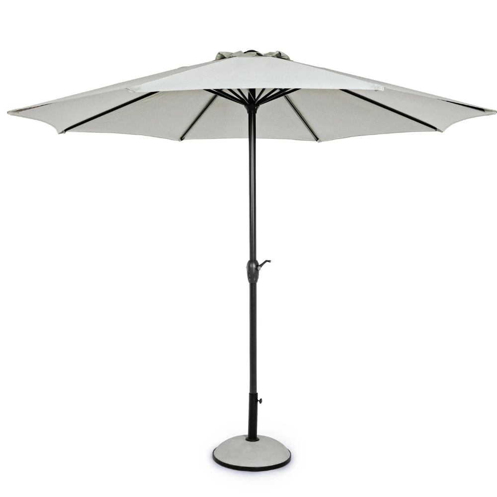 Bizzotto Světle šedý slunečník Kalife Ø 300 cm