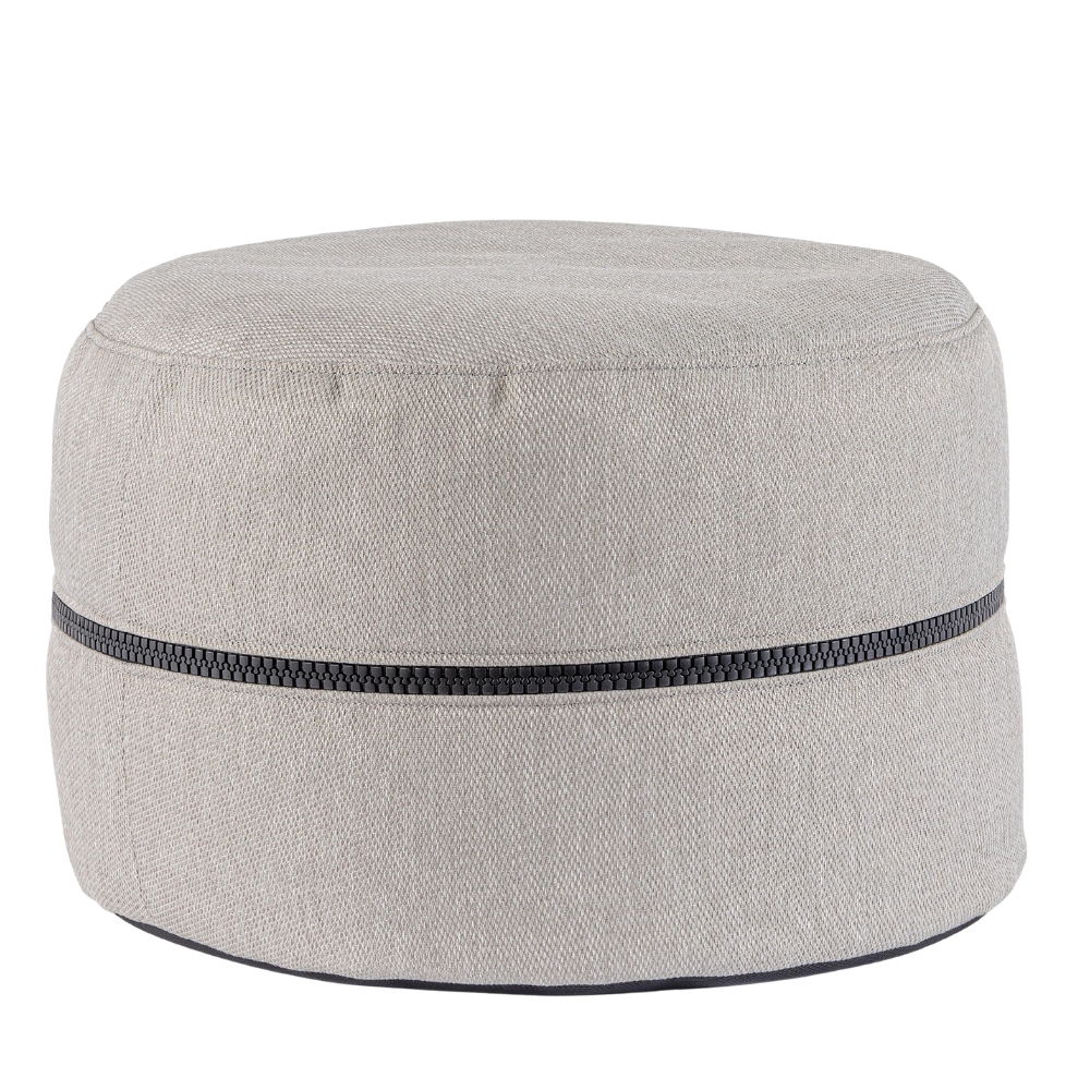 Bizzotto Světle šedý zahradní puf Gulizar Ø 50 cm