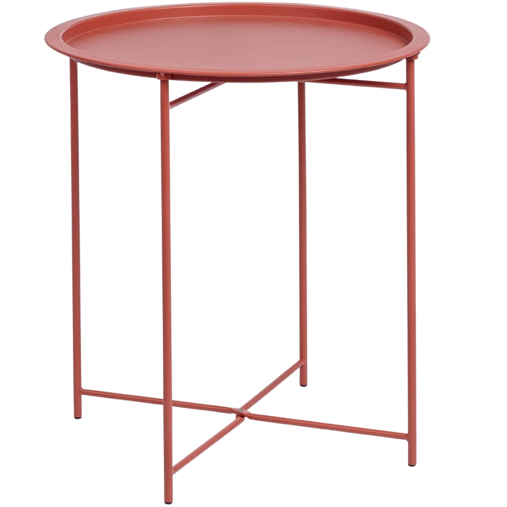 Bizzotto Terakotový kovový zahradní stolek Austin ø 46 cm