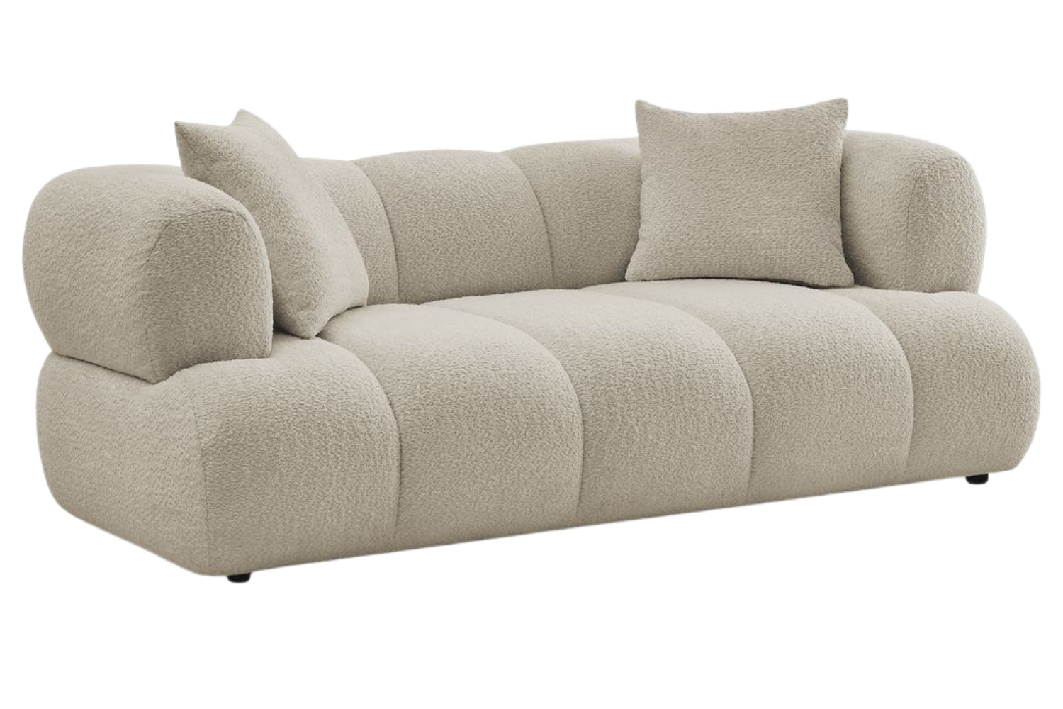 Bobochic Paris Béžová bouclé dvoumístná pohovka Pamira 210 cm