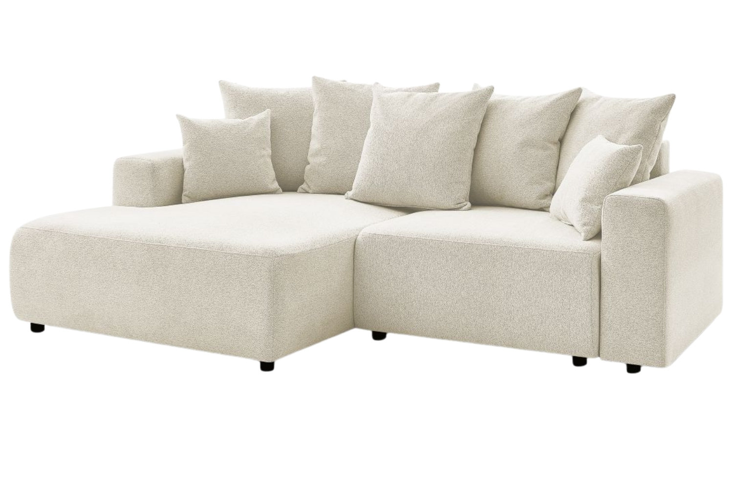 Bobochic Paris Bílá rozkládací pohovka Atilla 244 cm