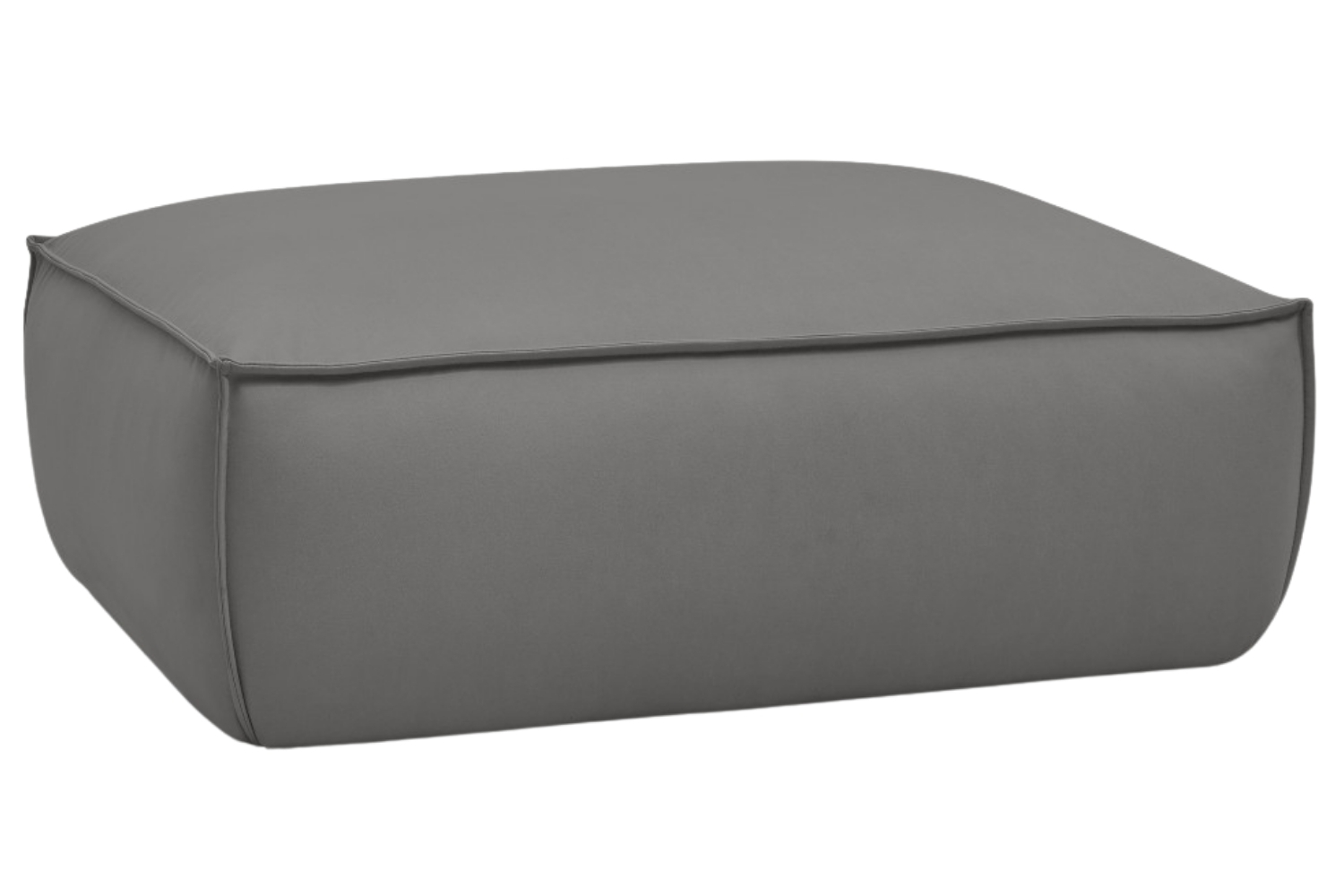 Bobochic Paris Tmavě šedá koženková podnožka Boheme 128 x 93 cm