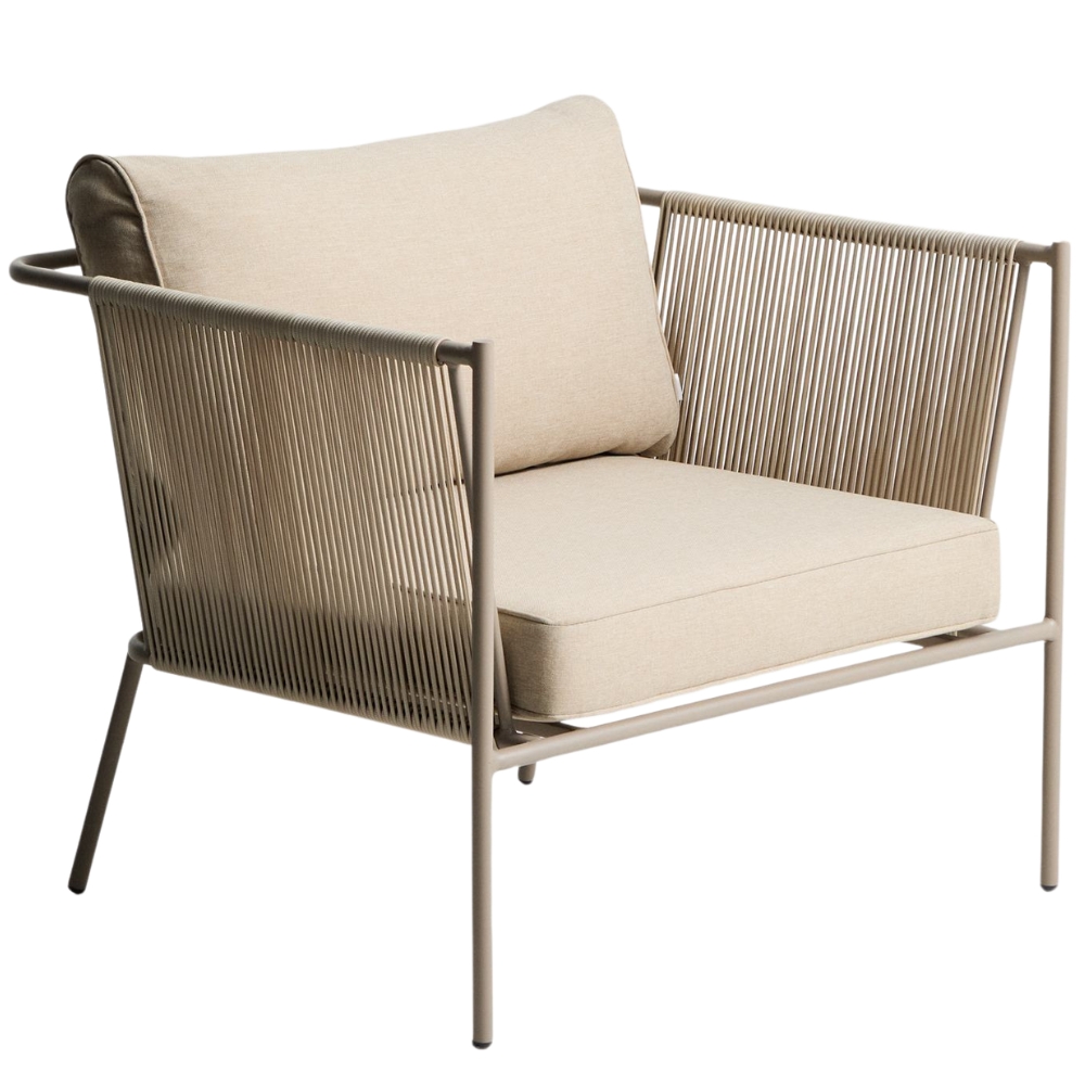 Kave Home Béžové zahradní křeslo Zivia