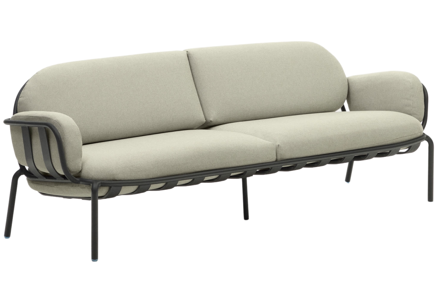 Kave Home Béžovo-šedá zahradní pohovka Joncols 224 cm