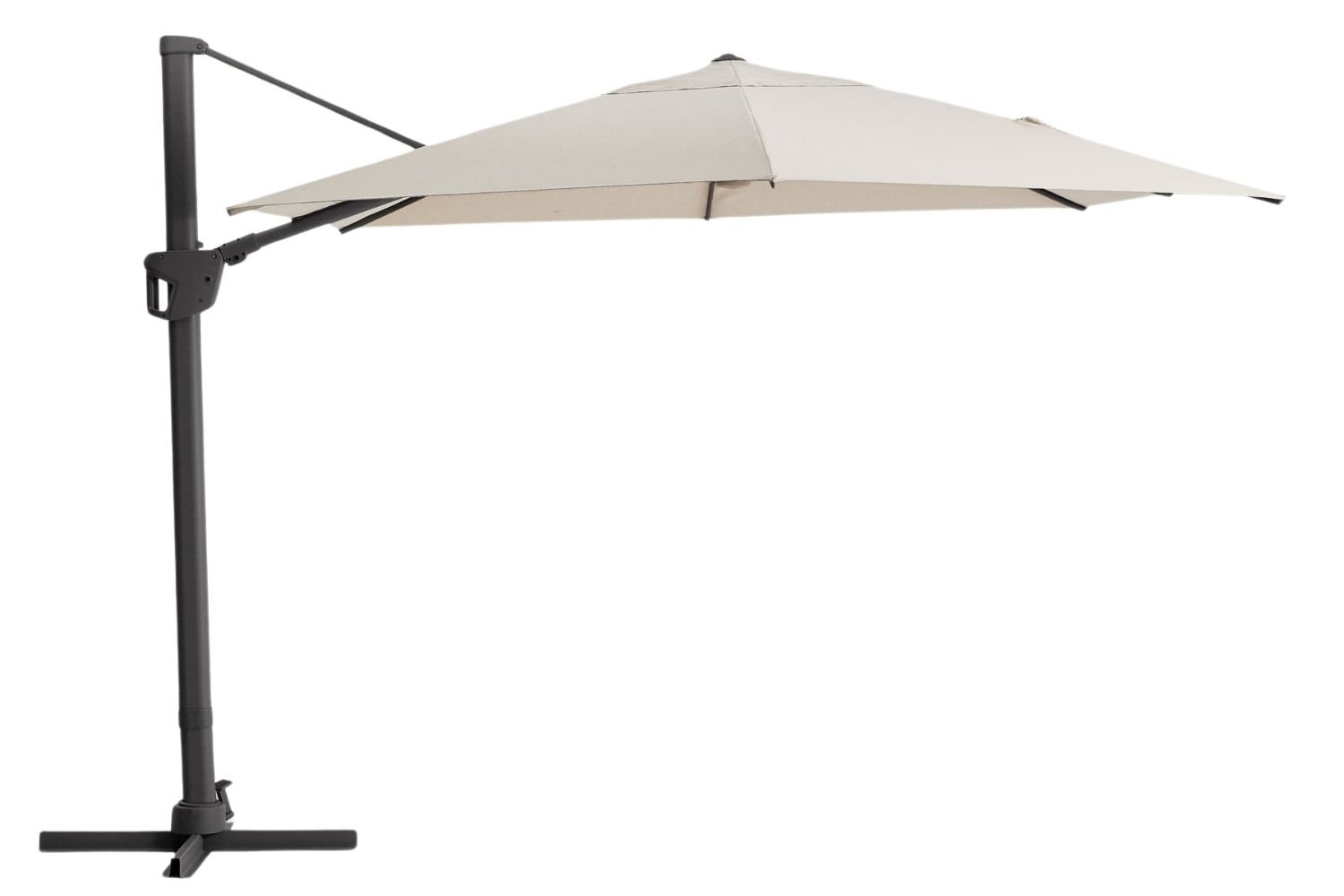 Kave Home Béžovo-šedý slunečník Noli  300 x 420 cm