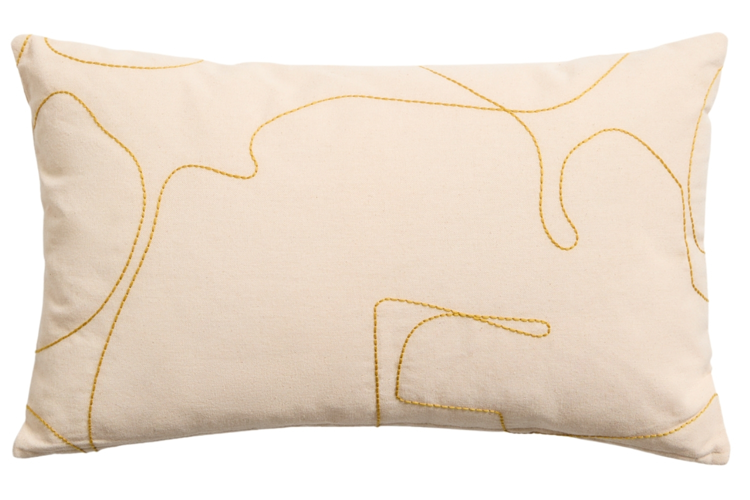 Kave Home Béžovo-žlutý bavlněný povlak na polštář Dibel 30 x 50 cm