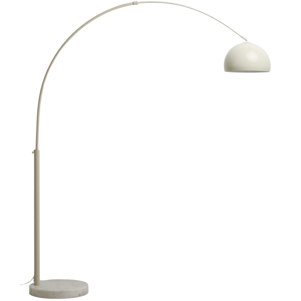 Kave Home Bílá stojací lampa Madali 160/185 cm