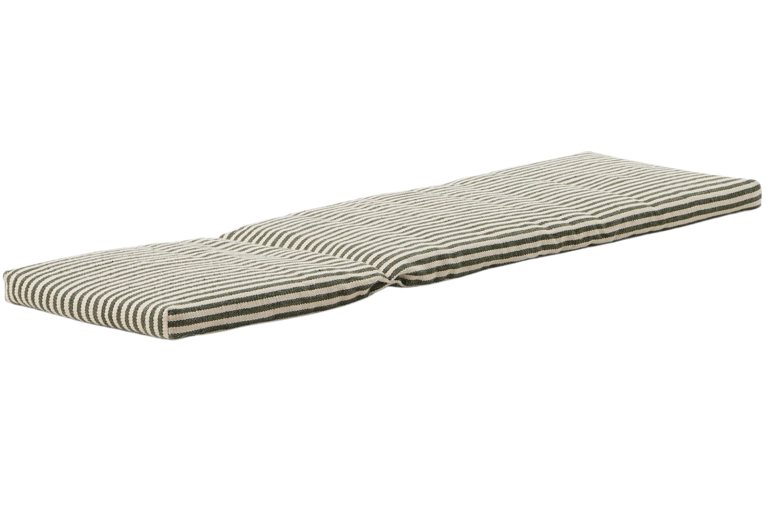 Kave Home Pruhovaný zeleno-bílý polštář na lehátko Dirome 50 x 175 cm