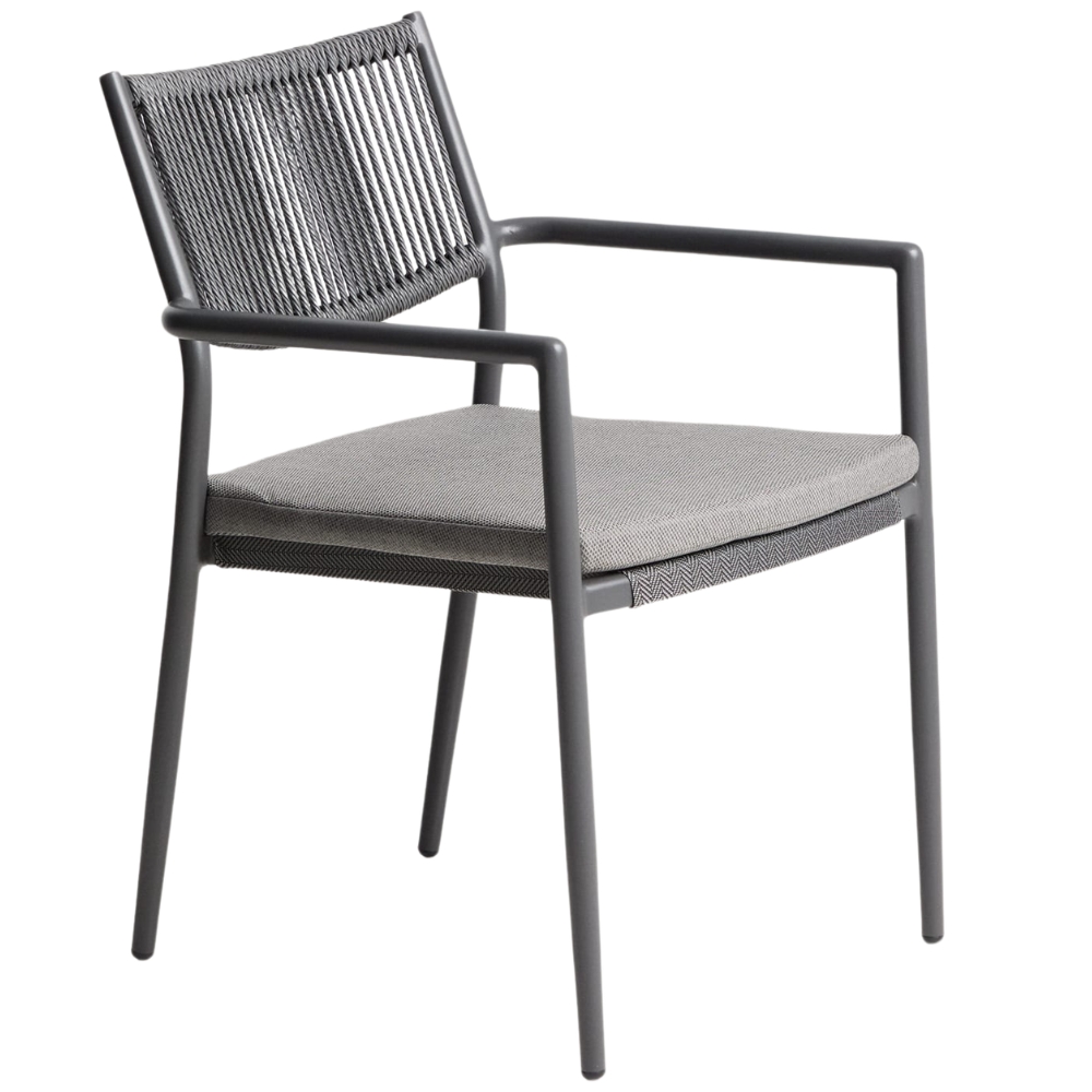 Kave Home Šedá kovová zahradní židle Argasi