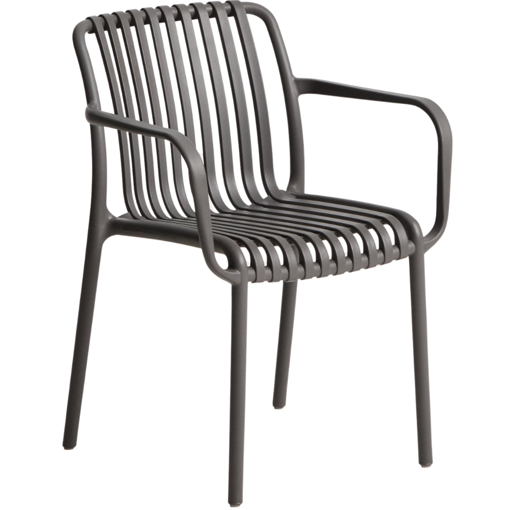 Kave Home Šedá plastová zahradní židle Isabellini