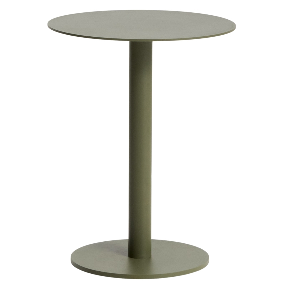 Kave Home Zelený hliníkový zahradní stolek Asinara ⌀ 40 cm