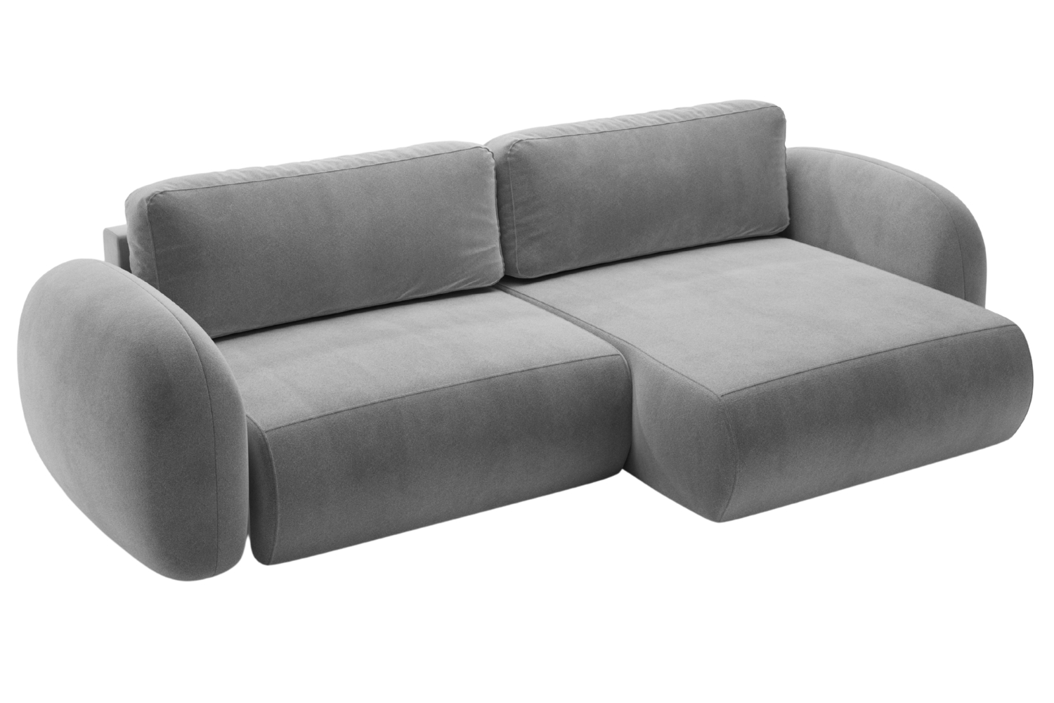 Maison Heritage Tmavě šedá sametová rozkládací pohovka Kora 262 cm