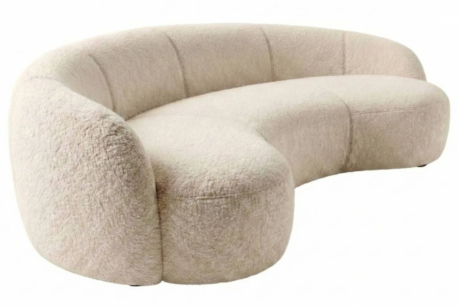 Mesonica Světle béžová trojmístná pohovka Galet 260 cm