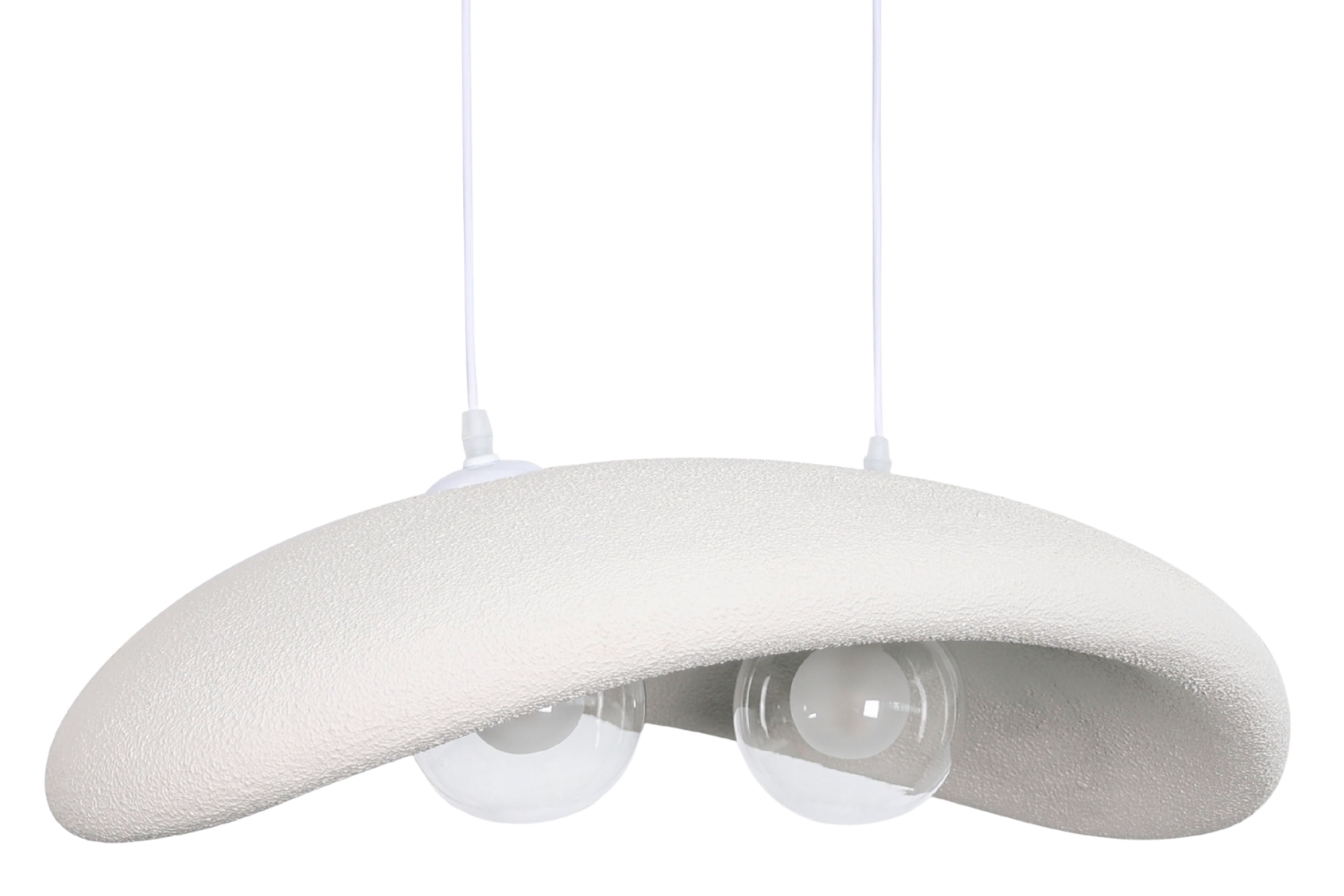 Micadoni Bílé závěsné světlo Rut 66 cm