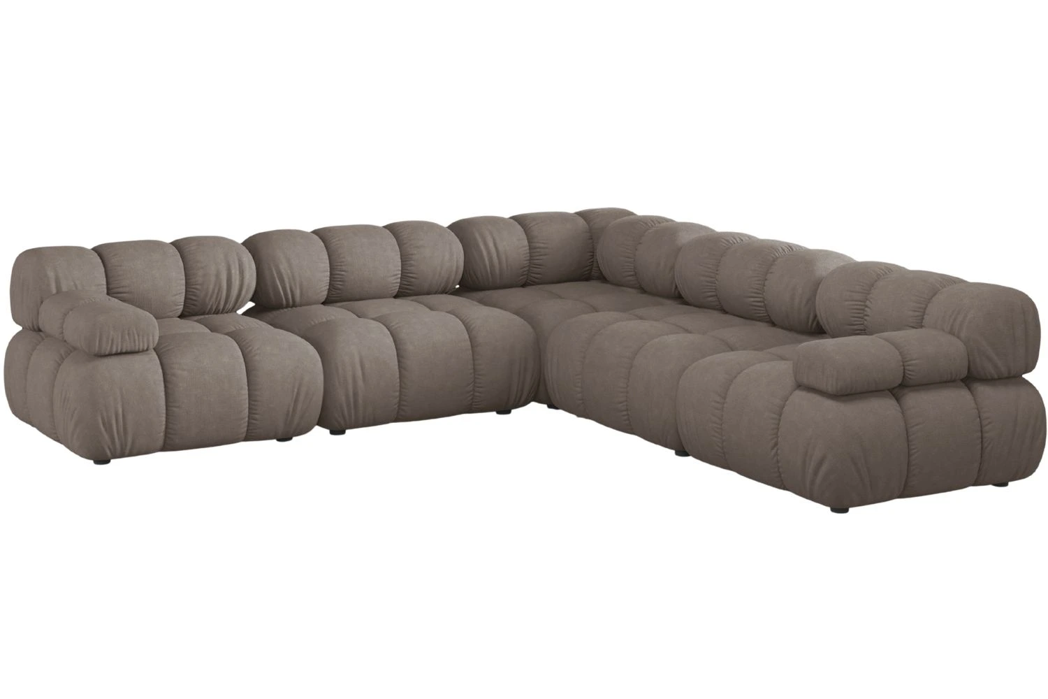 Micadoni Hnědá rohová pohovka Bellis II. 282 cm