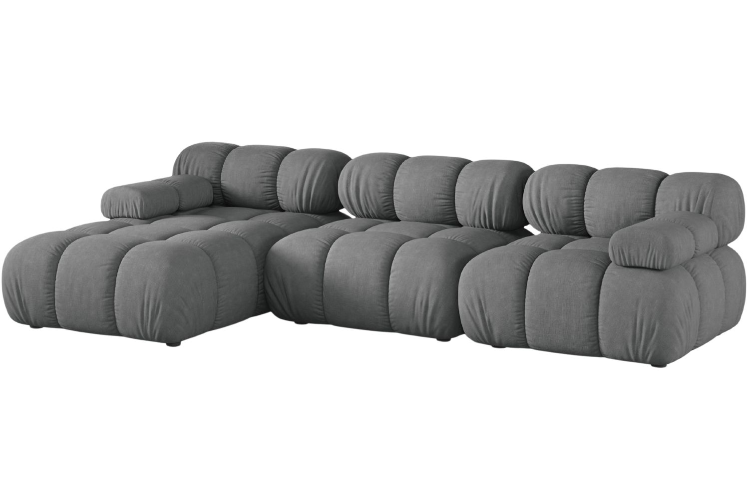 Micadoni Šedá rohová pohovka Bellis II. 282 cm