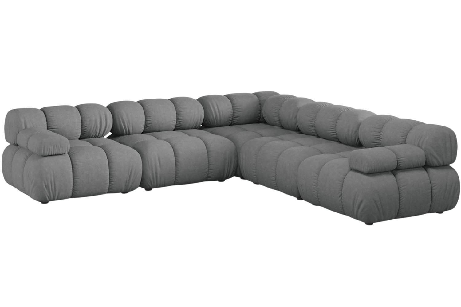 Micadoni Šedá rohová pohovka Bellis II. 282 cm