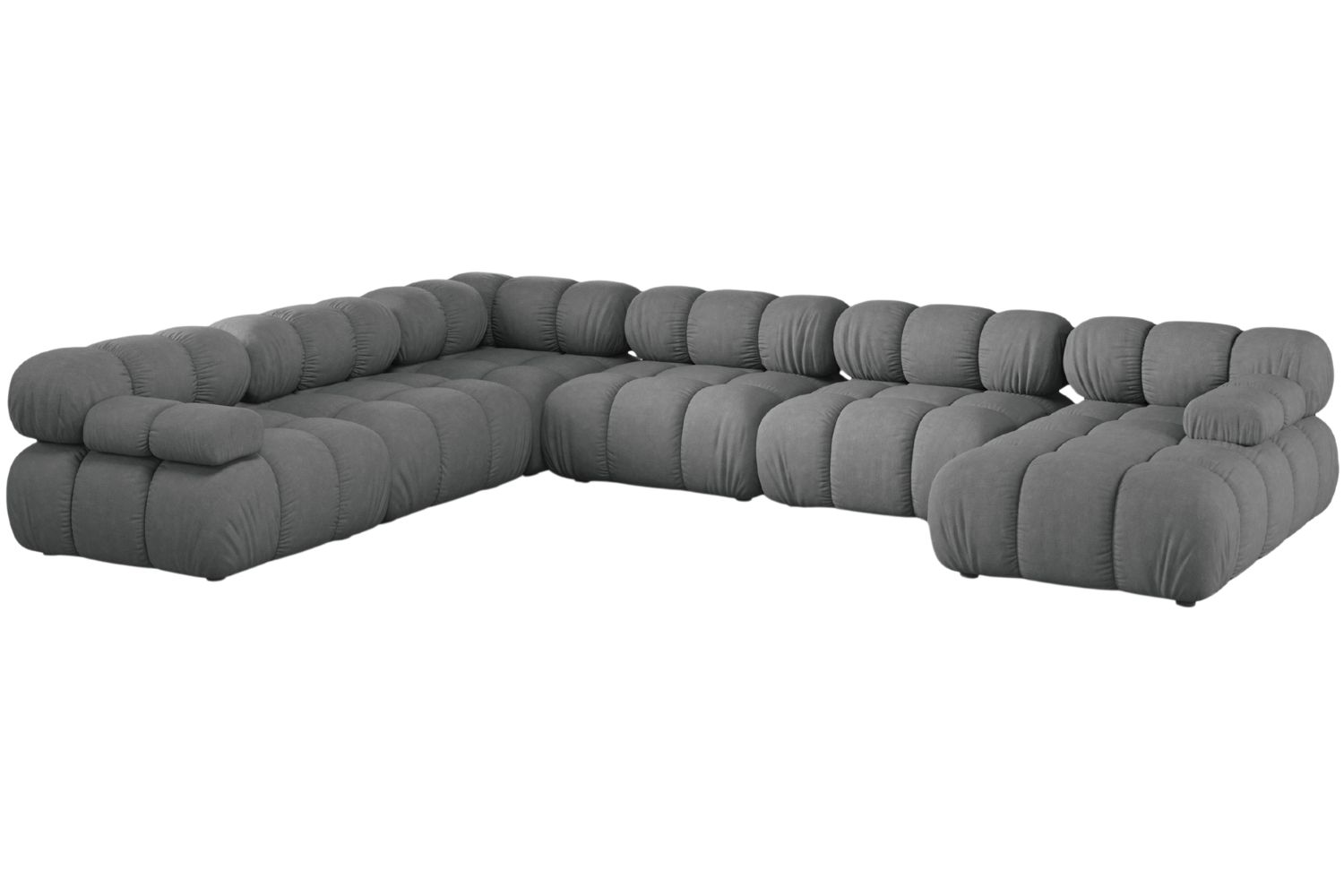 Micadoni Šedá rohová pohovka Bellis II. 376 cm