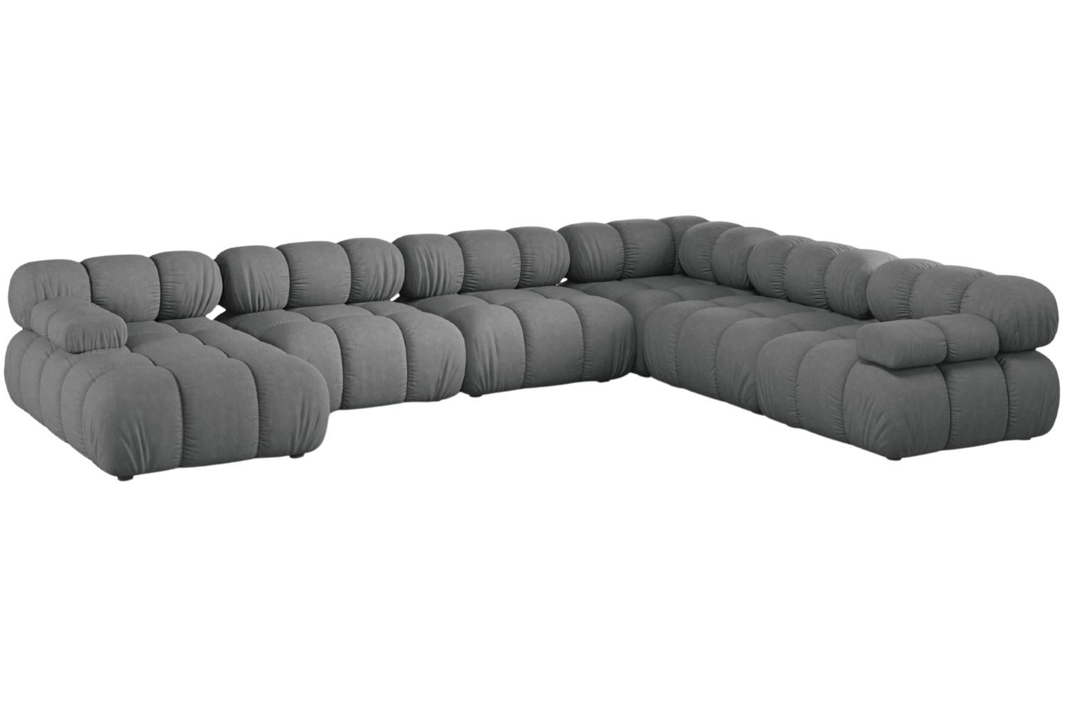 Micadoni Šedá rohová pohovka Bellis II. 376 cm