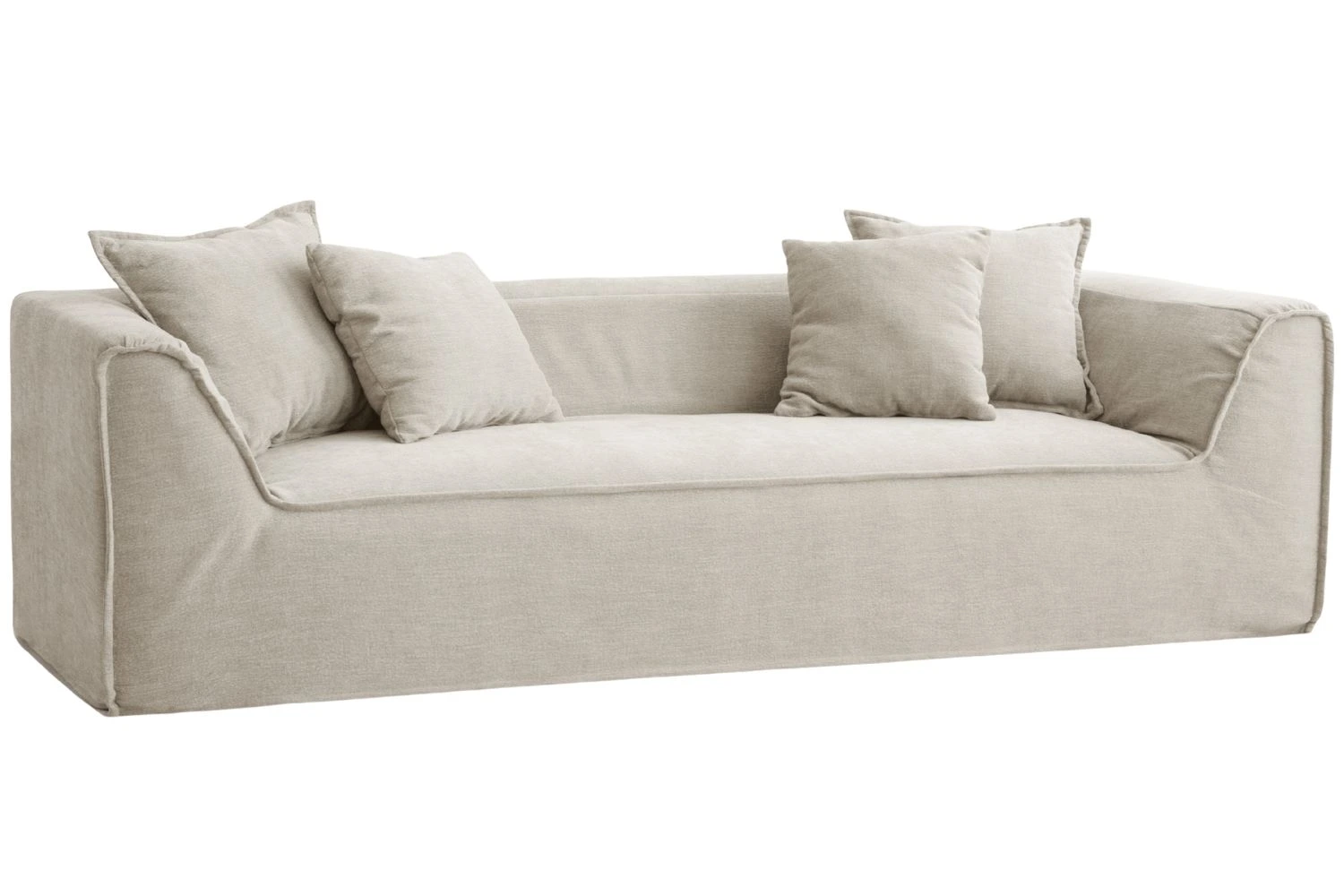 Micadoni Světle béžová čtyřmístná pohovka Milton 260 cm