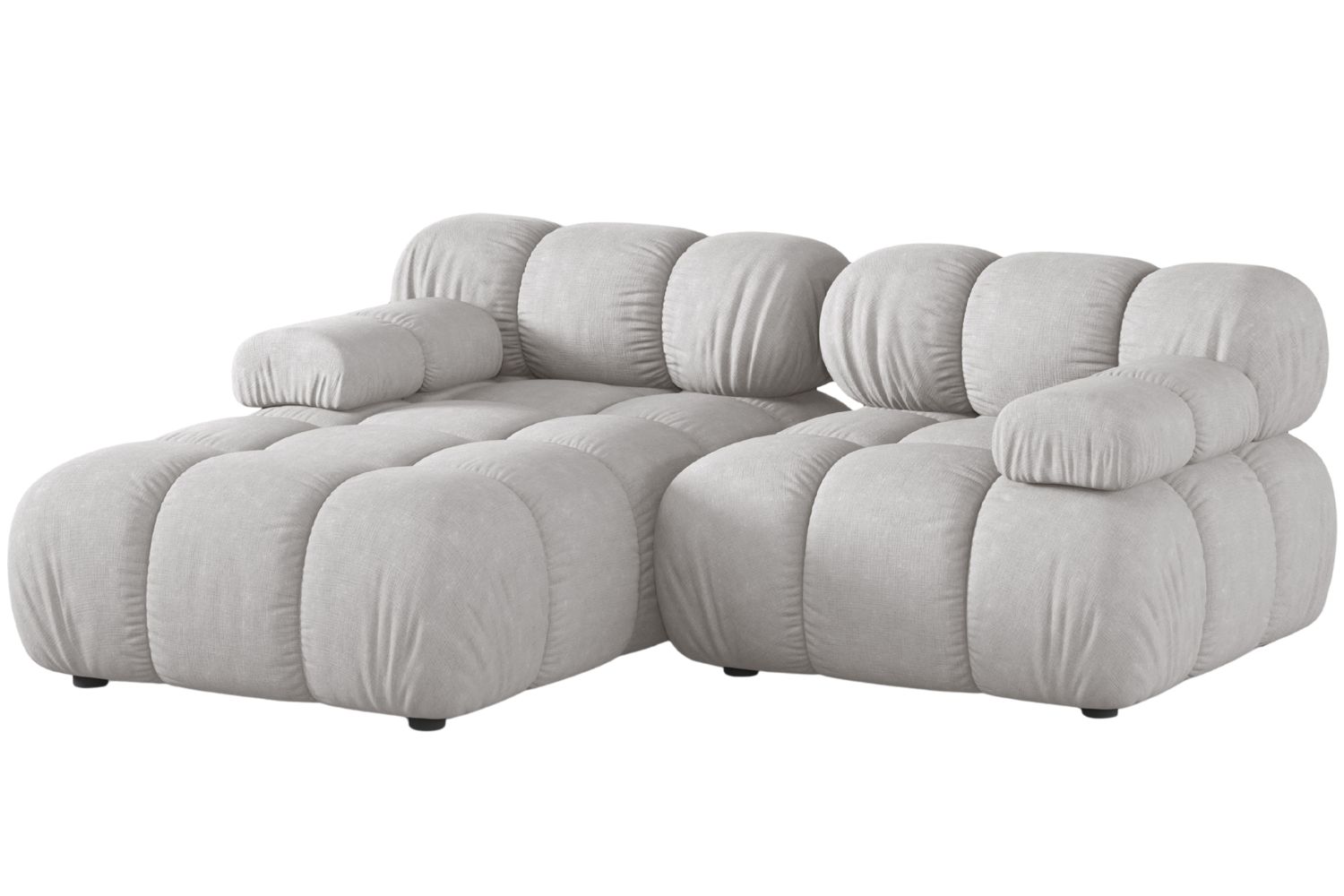 Micadoni Světle šedá rohová pohovka Bellis II. 188 cm