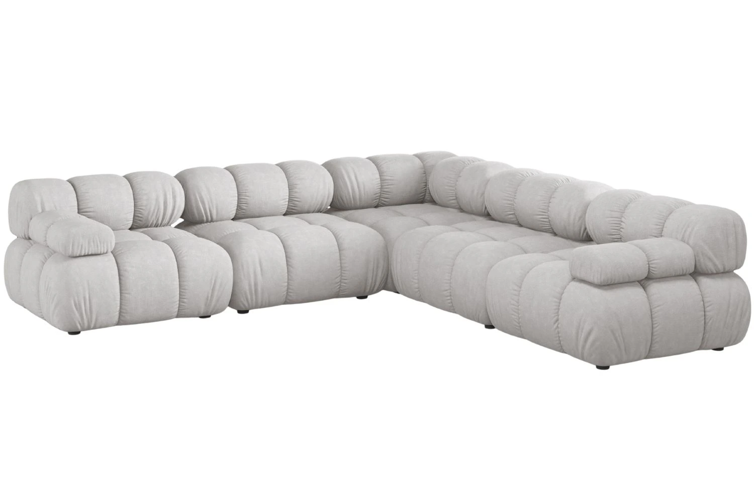Micadoni Světle šedá rohová pohovka Bellis II. 282 cm