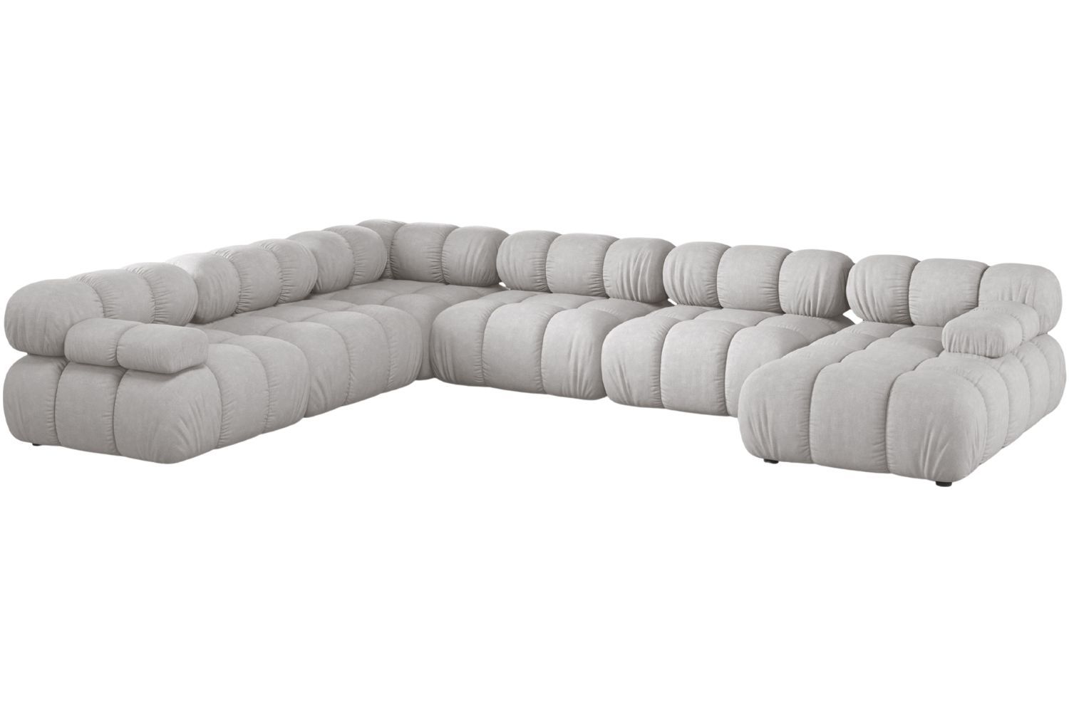 Micadoni Světle šedá rohová pohovka Bellis II. 376 cm