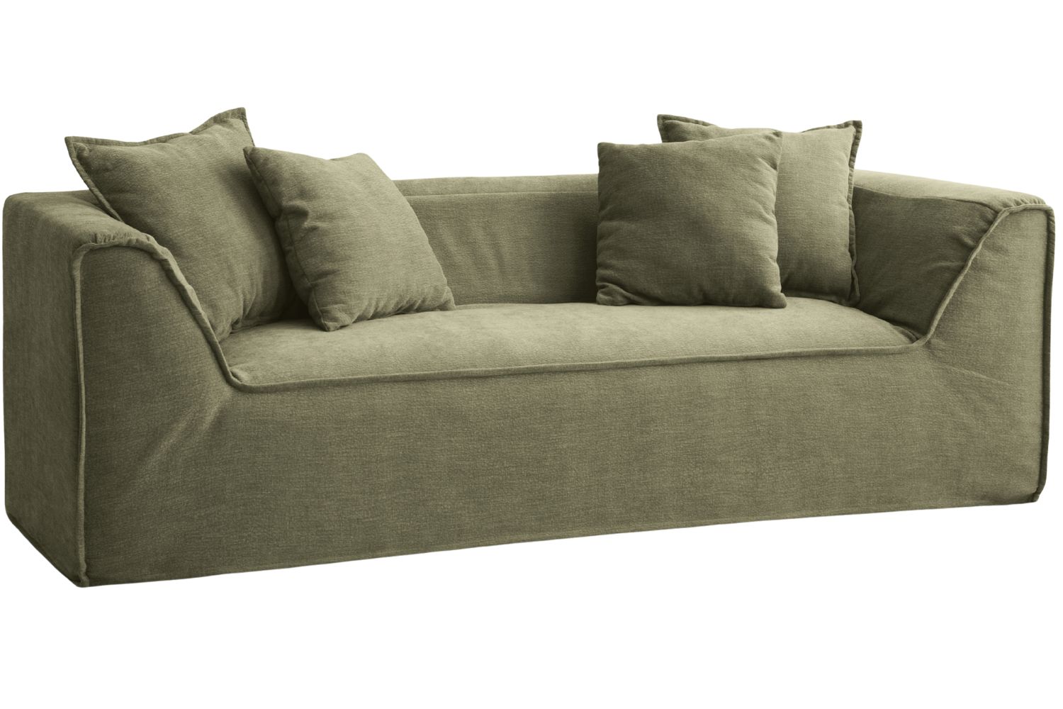 Micadoni Světle zelená dvoumístná pohovka Milton 200 cm